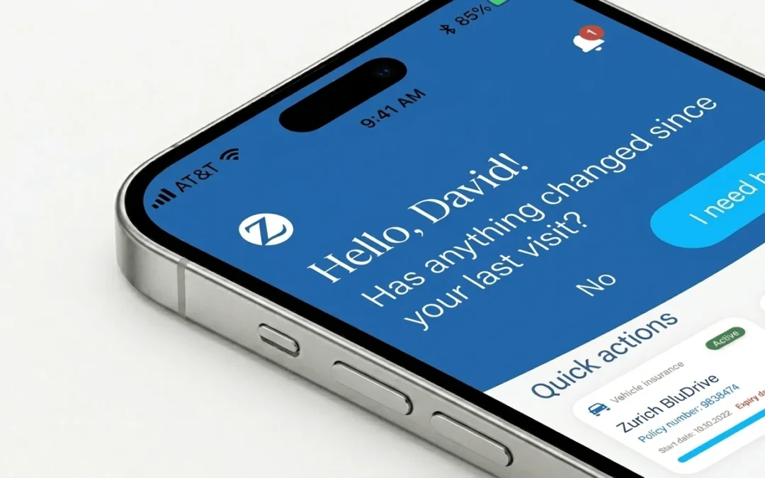 Zurich Insurance Mobile App design